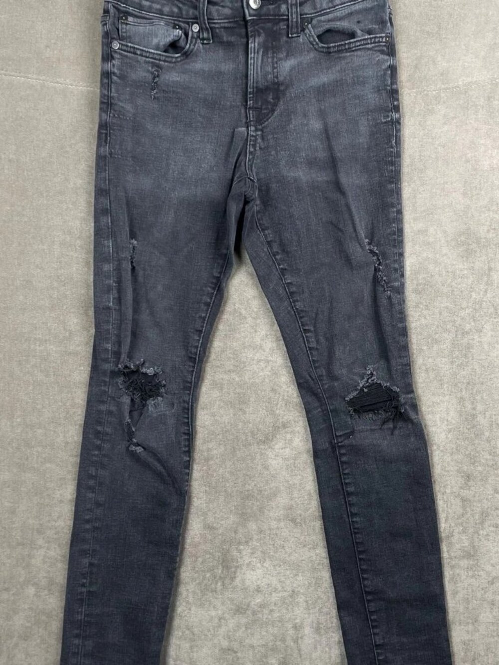 Aeropostale Skinny Grey Distressed Ripped Casual Jeans Womens 29x30